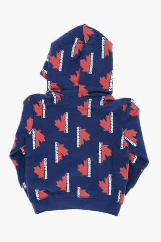 all over logo printed RELAX sweatshirt with hood