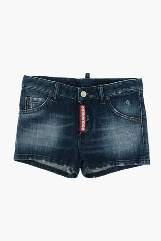 shorts in denim stretch