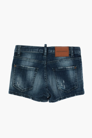 shorts in denim stretch