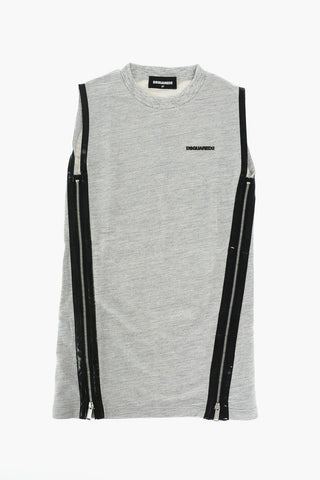side zip crew-neck dress