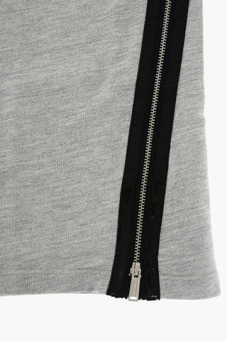 side zip crew-neck dress