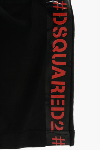 drawstring waist skirt with logoed side bands