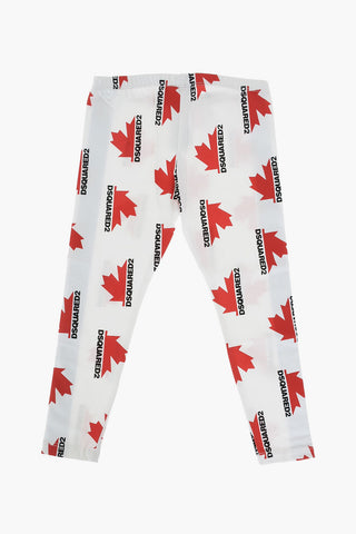 all over printed logo leggings
