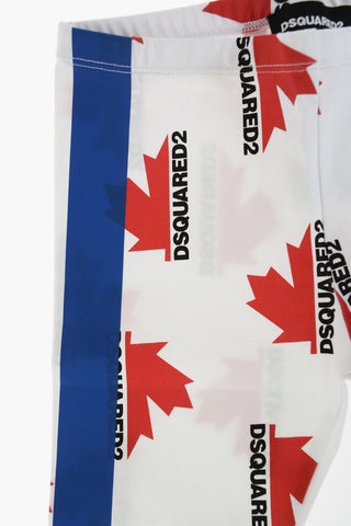 all over printed logo leggings