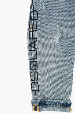 stretch cuffed hem jeans