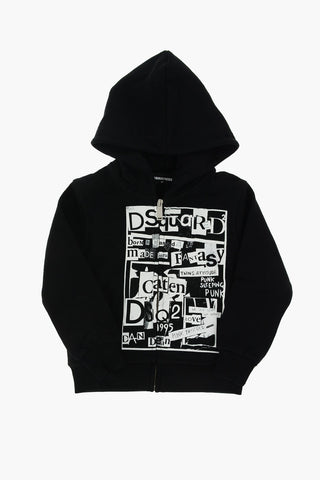 printed sweatshirt with side pockets