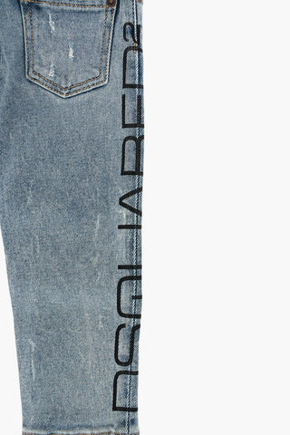 jeans RUN DAN effetto vintage con stampa laterale