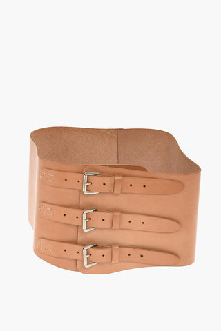 cintura corsetto in pelle 180mm