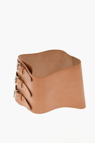 cintura corsetto in pelle 180mm