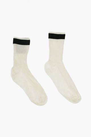 ribbed silk blend socks