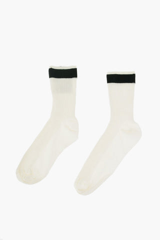 ribbed silk blend socks