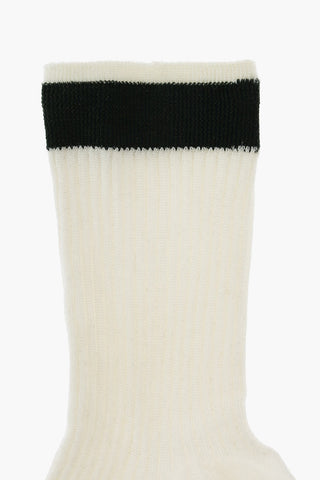 ribbed silk blend socks