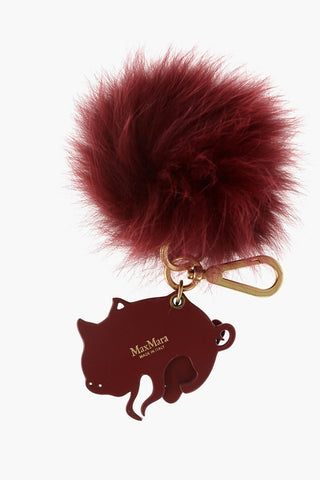 leather and real fur TINACNY keyrings