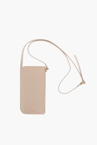 Neck Pouch in Pelle con Chiusura Zip
