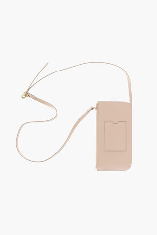 Neck Pouch in Pelle con Chiusura Zip
