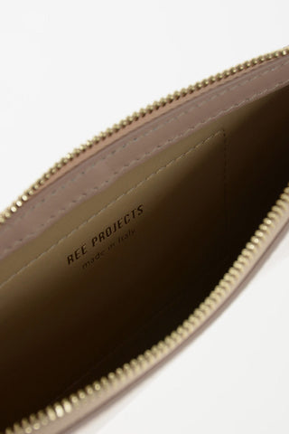 Neck Pouch in Pelle con Chiusura Zip