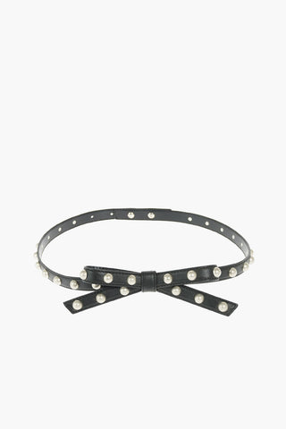 cintura in pelle con borchie 20mm