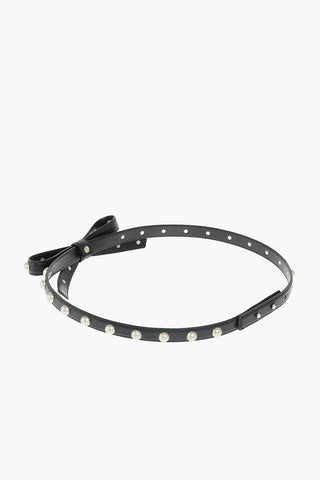 cintura in pelle con borchie 20mm