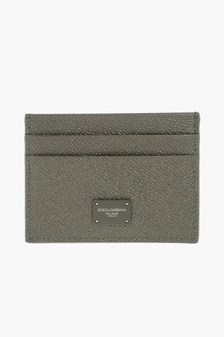 textured leather card holder