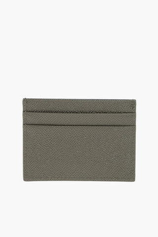 textured leather card holder