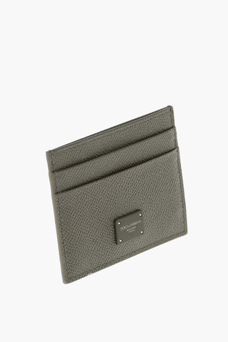 textured leather card holder