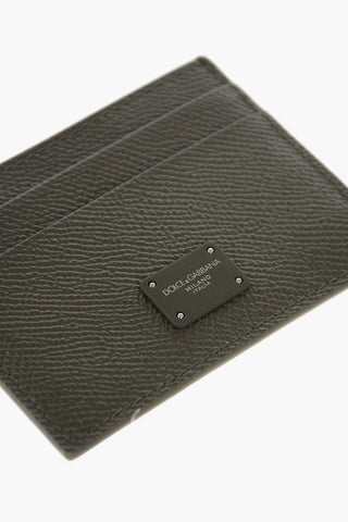 textured leather card holder