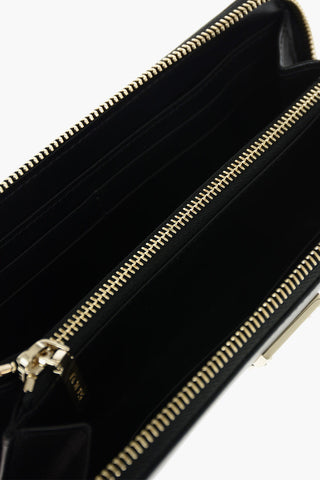 portafoglio in pelle con chiusura zip