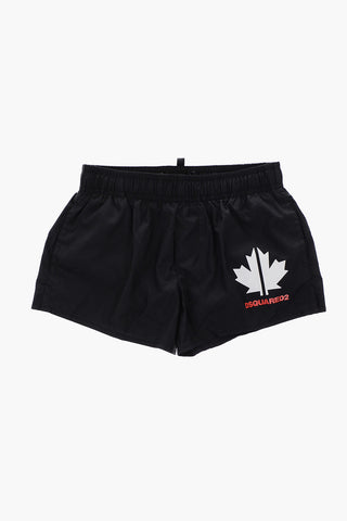 costume da bagno boxer con stampa logo