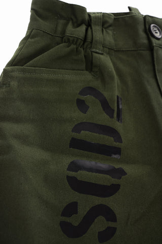drawstring waist shorts with print