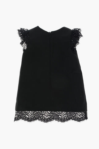 lace details dress with zip closure on the back