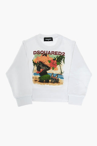 printed crew-neck sweatshirt