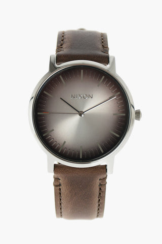 leather strap PORTER analog watch