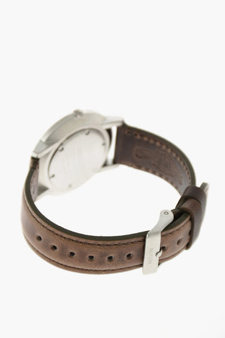 leather strap PORTER analog watch