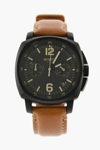 Leather strap THE CHARGER CHRONO analog watch