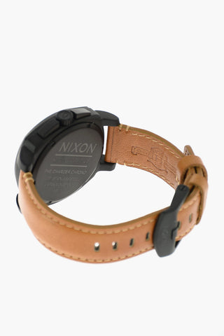 Leather strap THE CHARGER CHRONO analog watch
