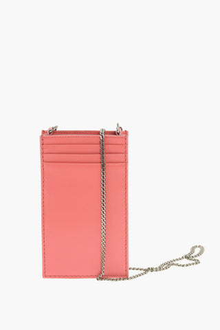 leather pouch with chain shoulder strap