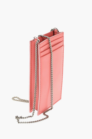 leather pouch with chain shoulder strap
