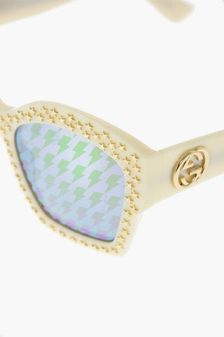 stars and thunderbolt oversized sunglasses