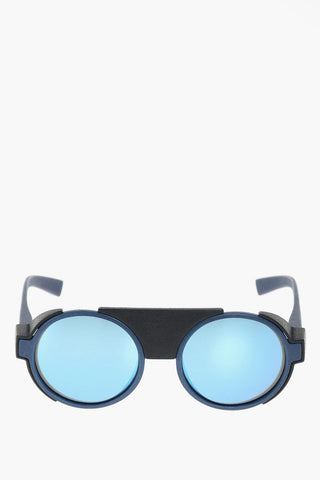 round MALLORY sunglasses with mirrored lenses