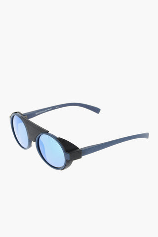 round MALLORY sunglasses with mirrored lenses