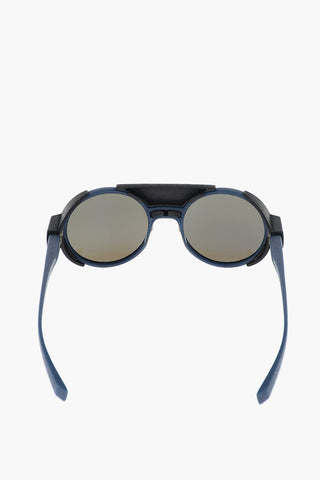 round MALLORY sunglasses with mirrored lenses
