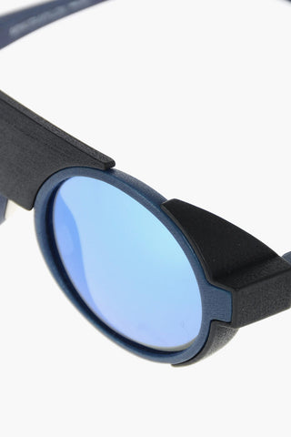 round MALLORY sunglasses with mirrored lenses