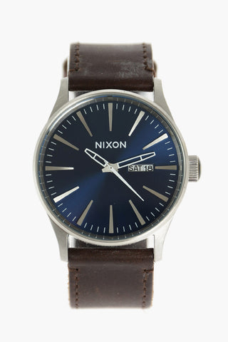 leather strap SENTRY analog watch