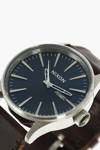 leather strap SENTRY analog watch