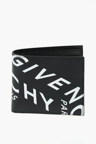 logo printed leather wallet