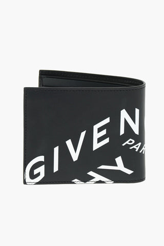 logo printed leather wallet