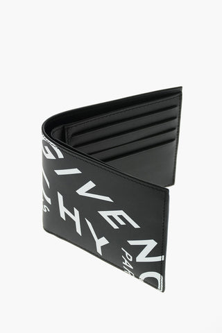 logo printed leather wallet