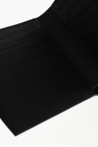 logo printed leather wallet
