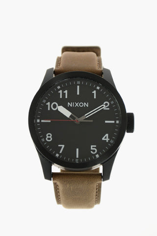 leather strap SAFARI analog watch