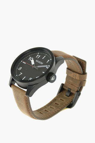 leather strap SAFARI analog watch